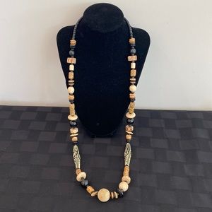 Sale! Natural wood bead necklace. Last listed at $20